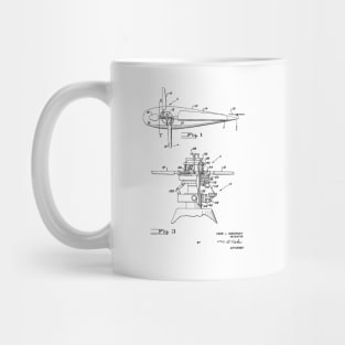 Helicopter Pitch Control Vintage Patent Hand Drawing Mug